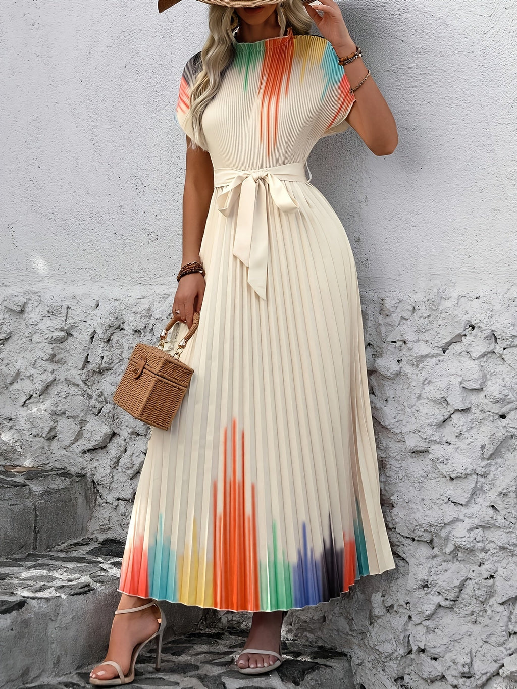 Colette | Flowing Pleated Maxi Dress