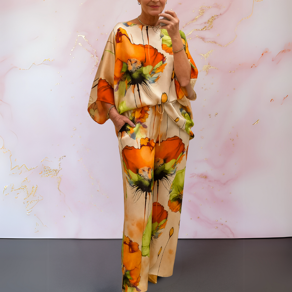 Harlow | Stylish Satin Two-Piece Set