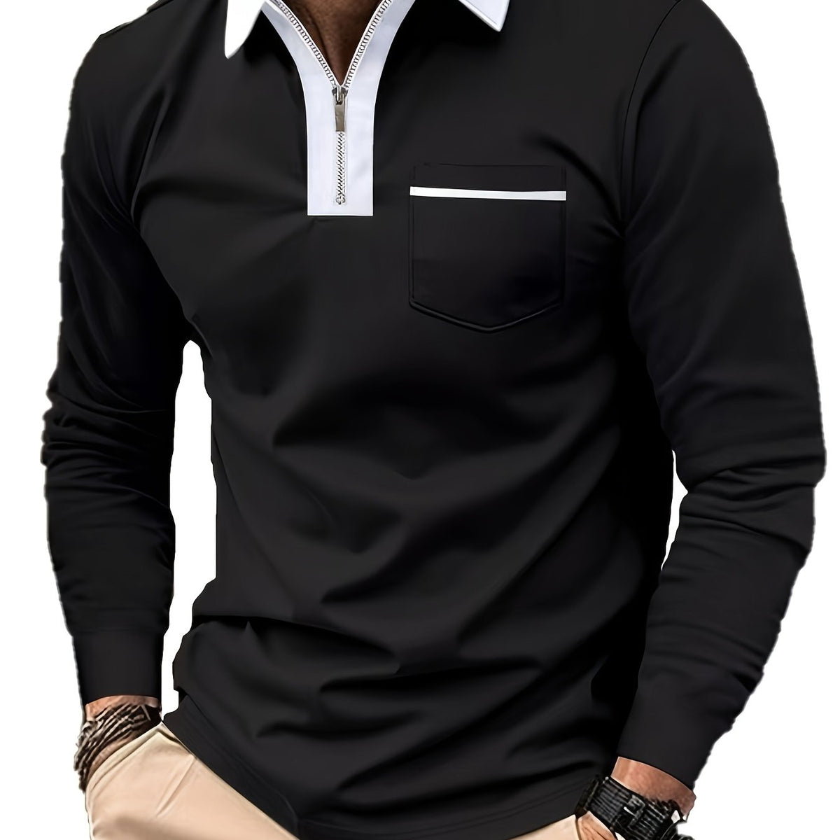 Curtis | Refined Zip-Collar Polo Shirt