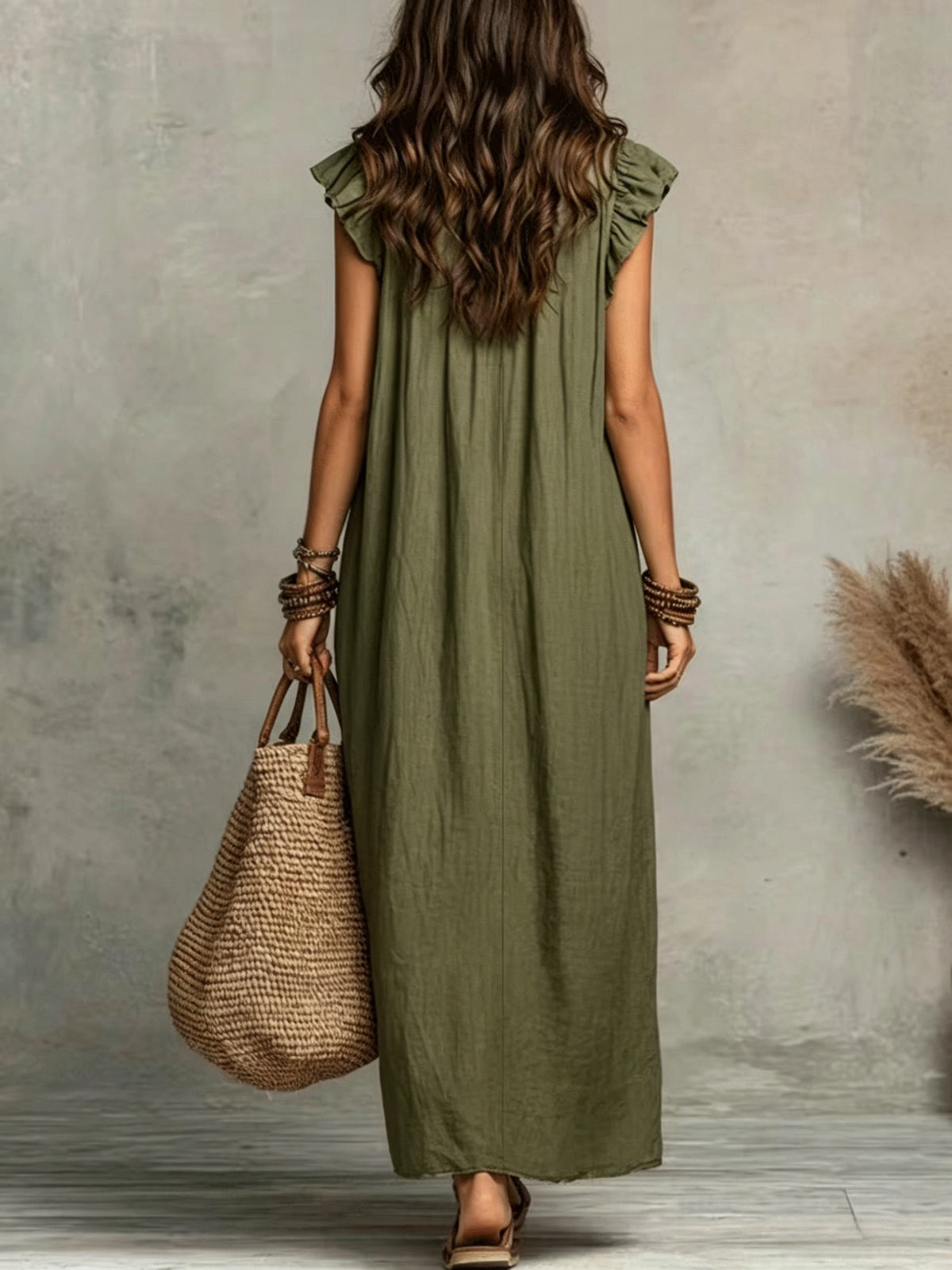 Marisol | Ruffled Bohemian Maxi Dress