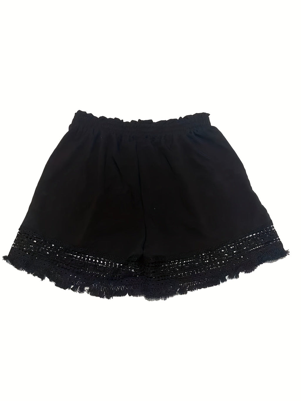 Rosemary | Lace-Trim Paper Bag Shorts