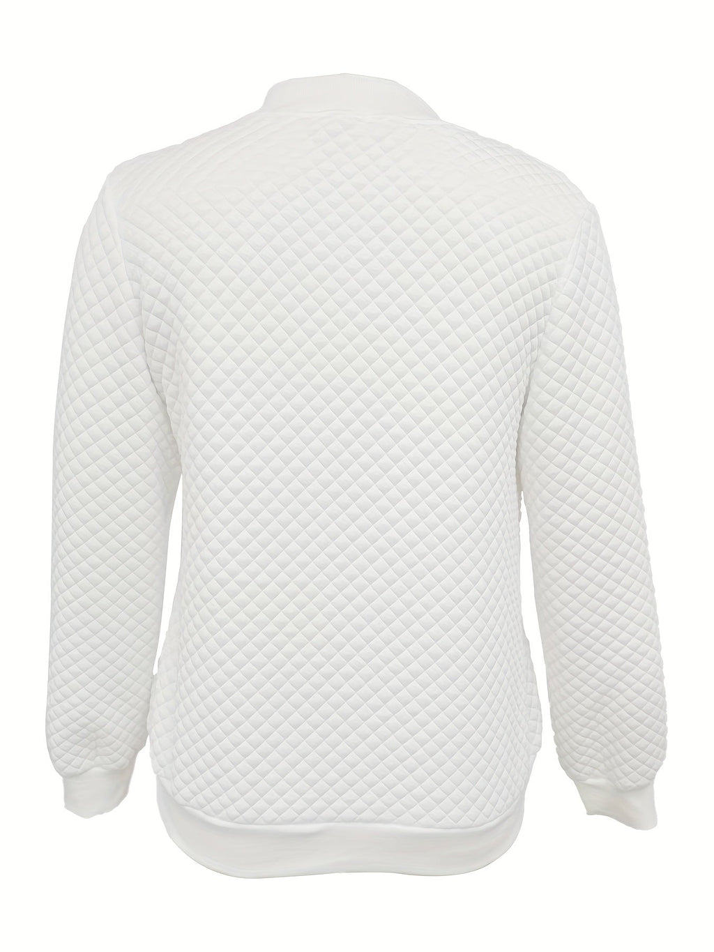 Carolyn | Quilted-Texture Baseball Jacket