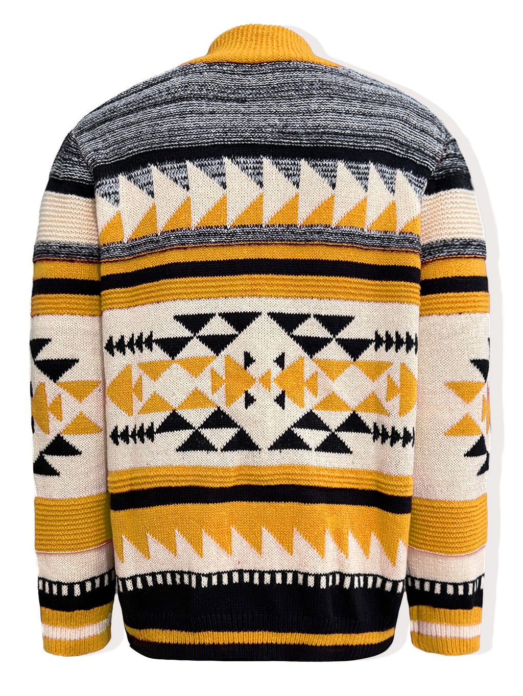Callum | Patterned Zip-Up Cardigan