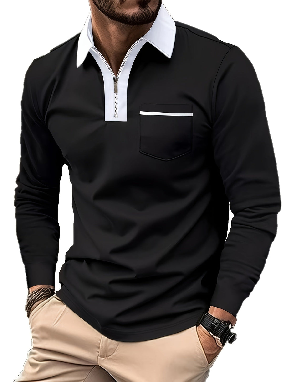 Curtis | Refined Zip-Collar Polo Shirt