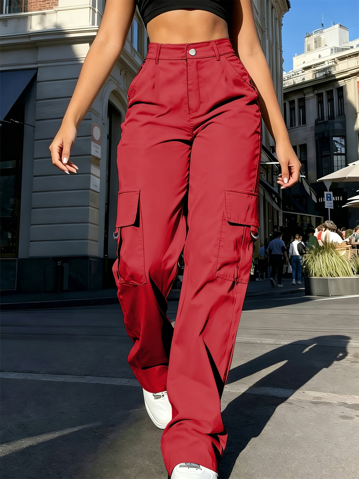 Bonnie | High-Waisted Wide-Leg Cargo Pants
