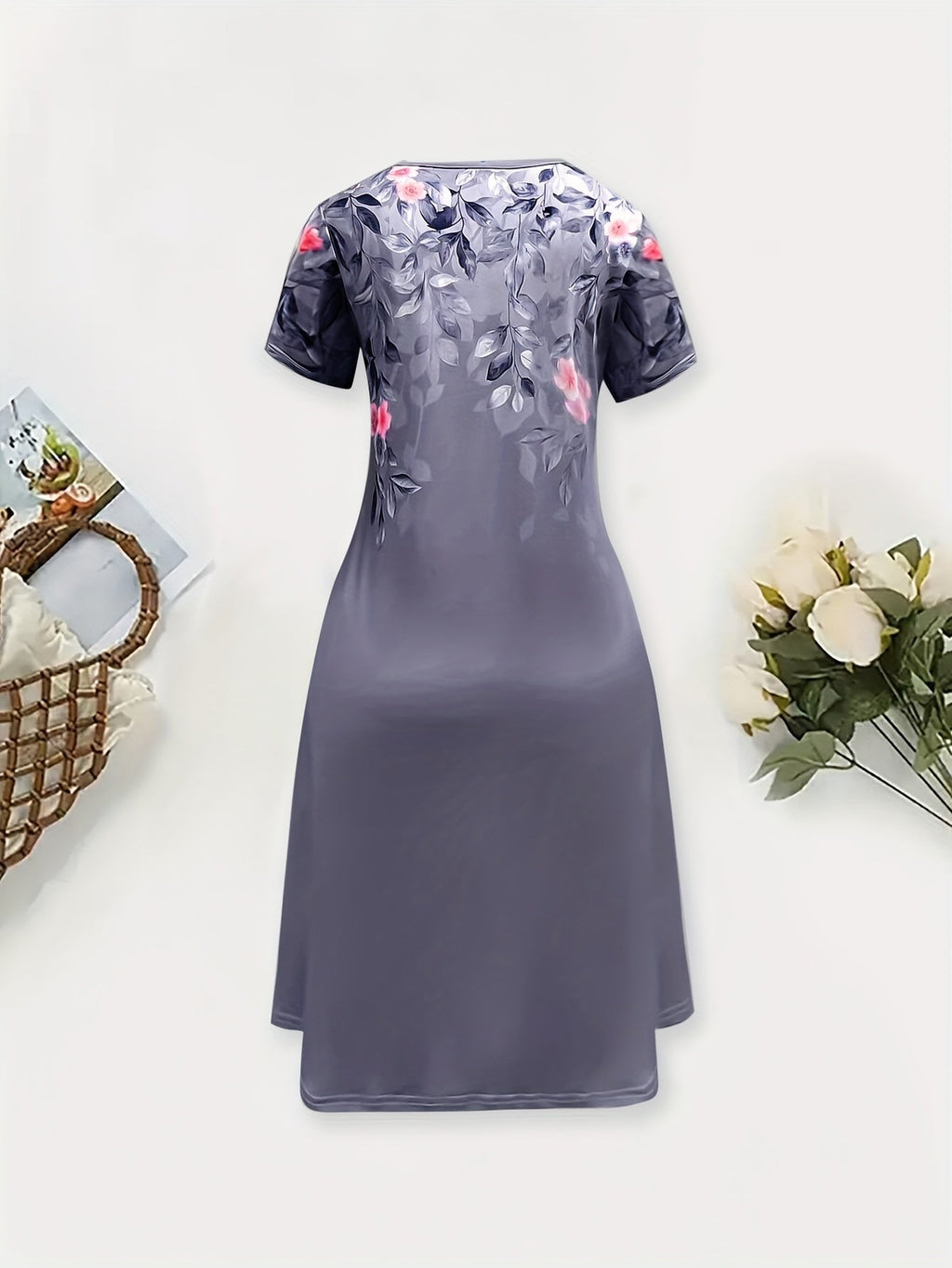 Marjorie | Graceful Floral A-Line Dress