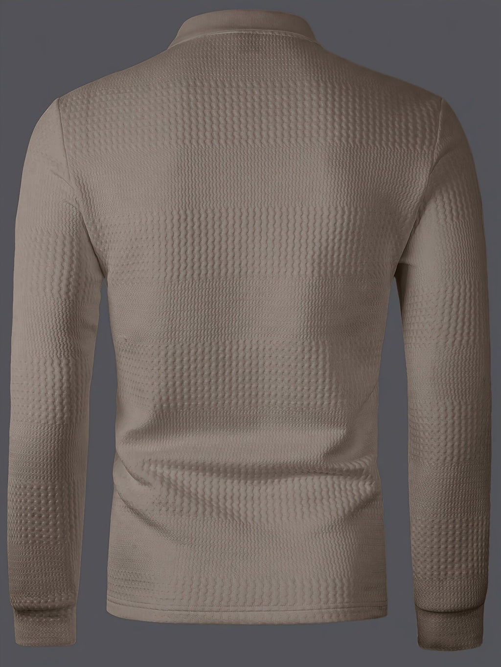 Fletcher | Textured Long-Sleeve Polo Shirt