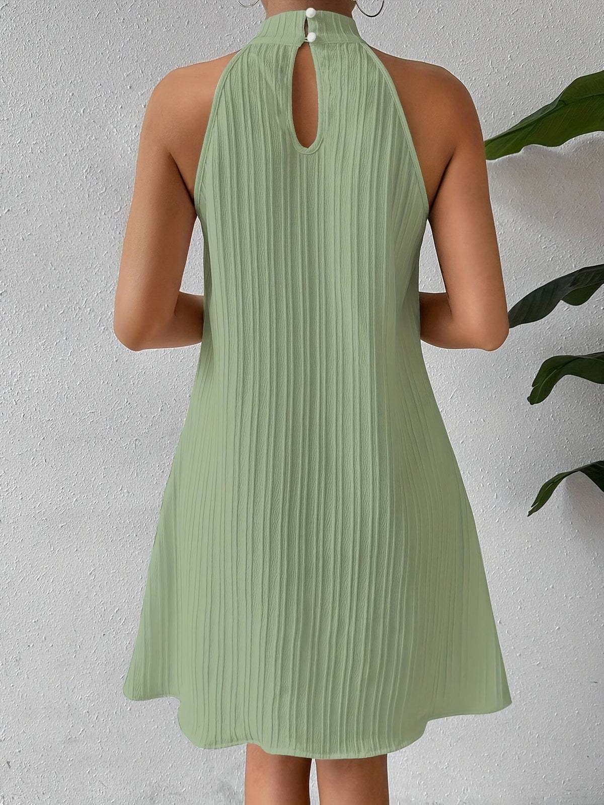 Talia | Textured Halter Mini Dress