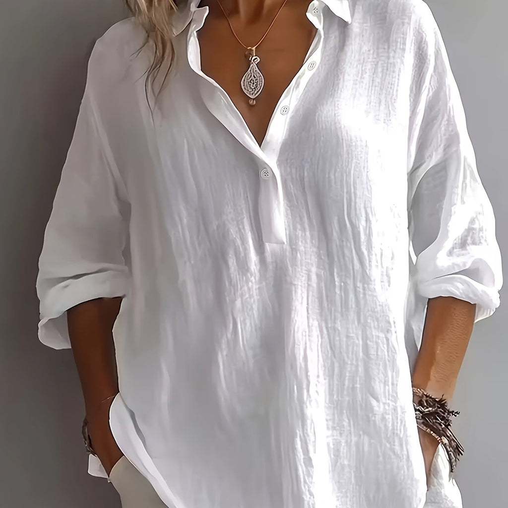 Freya | Relaxed Collared Blouse