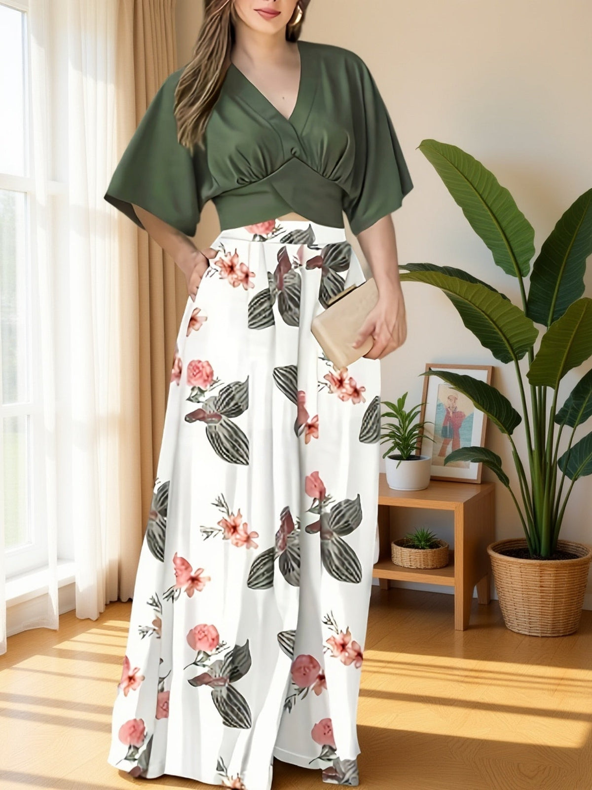 Valeria | Elegant Floral Two-Piece Set