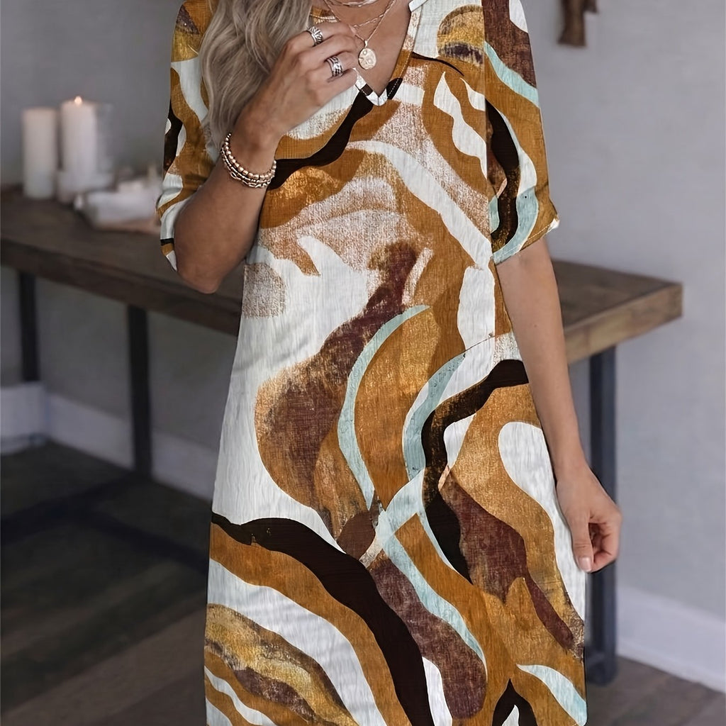 Ramona | Artful Print Shift Dress