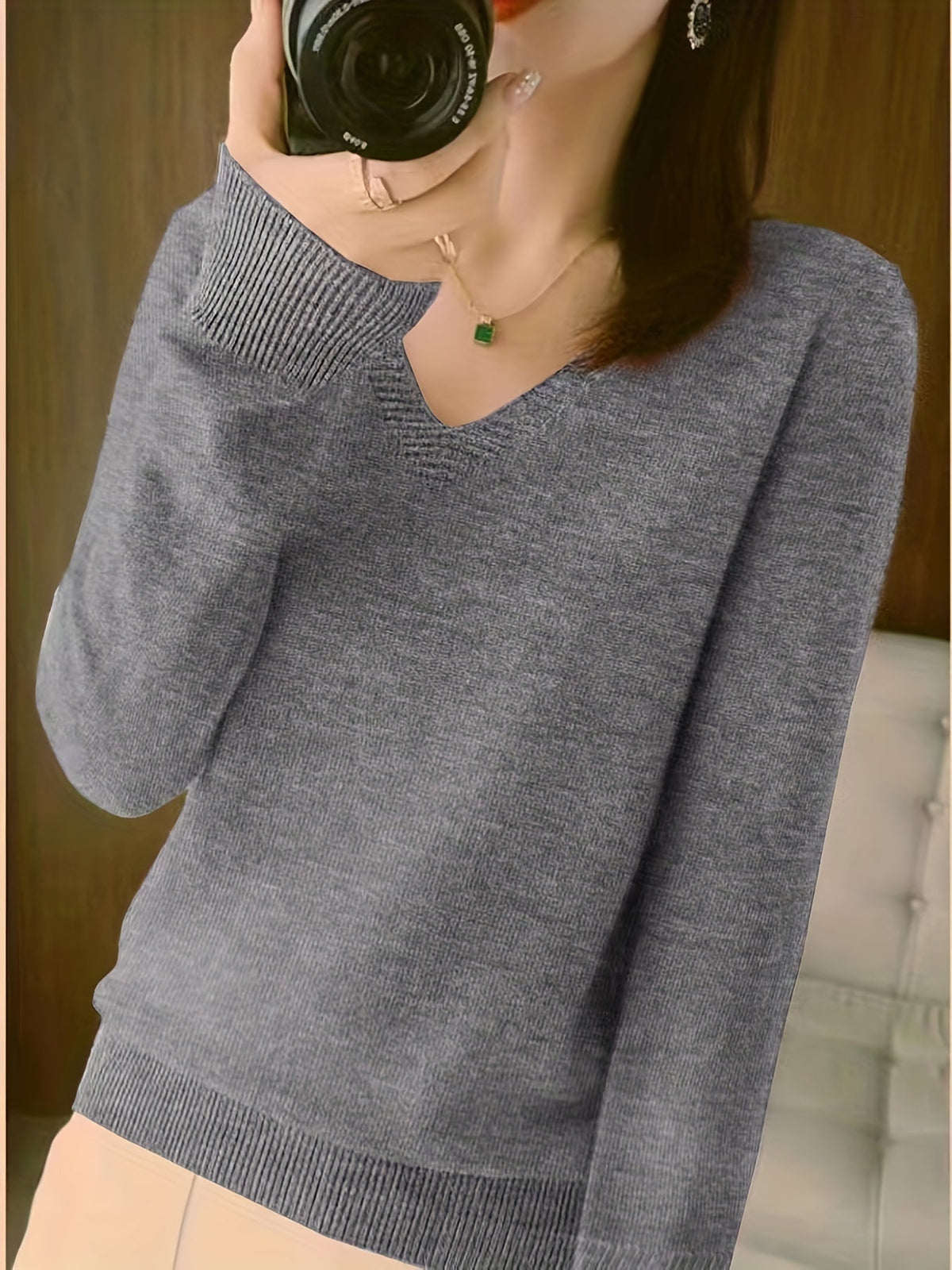 Selene | Soft V-Neck Sweater