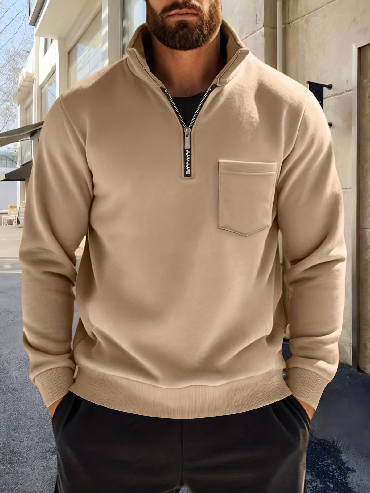 Calvin | Refined Half-Zip Pullover