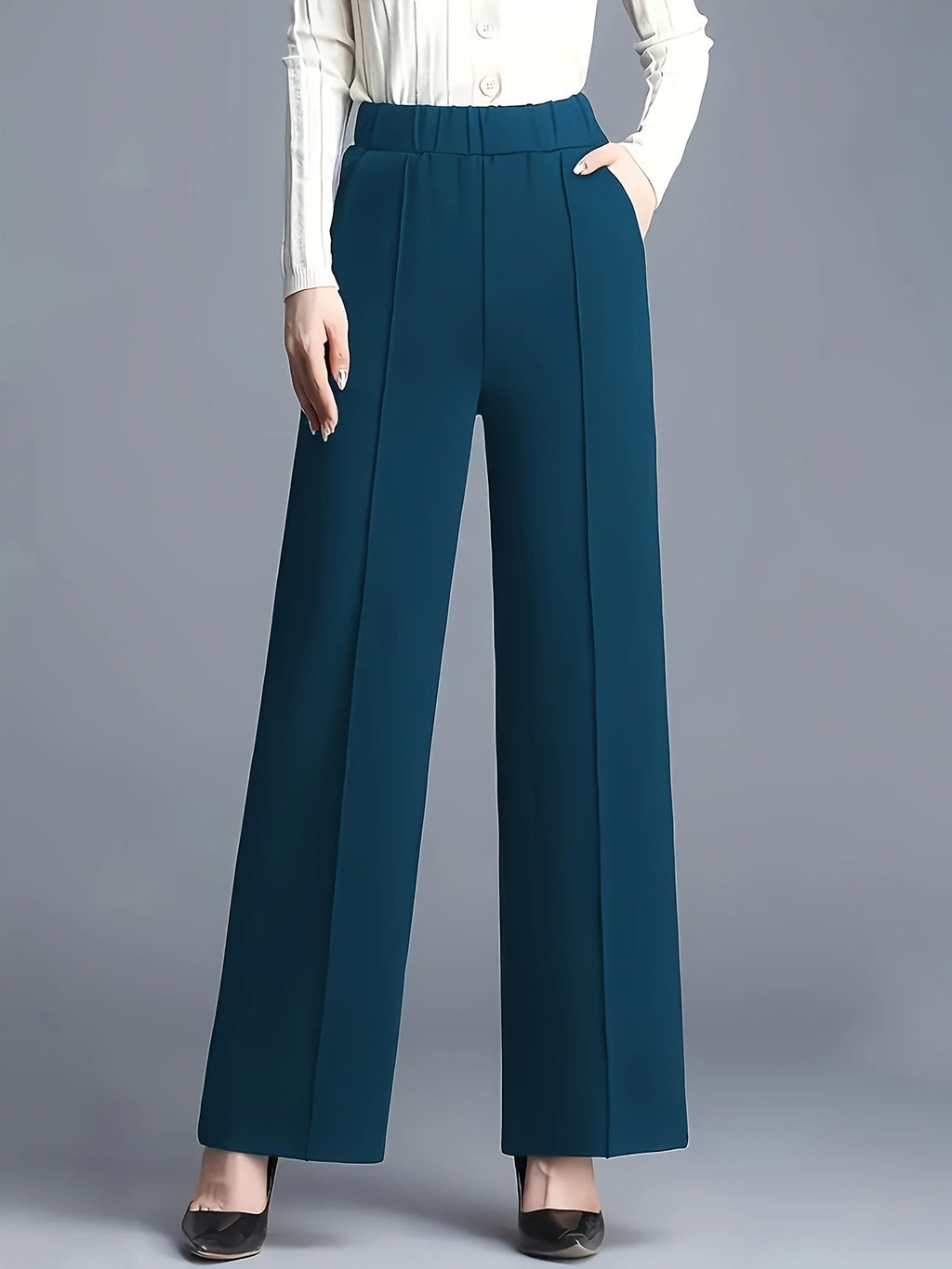 Odette | High-Waisted Wide-Leg Trousers