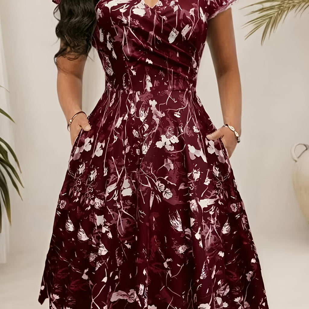 Katherine | Floral A-Line Pocket Dress