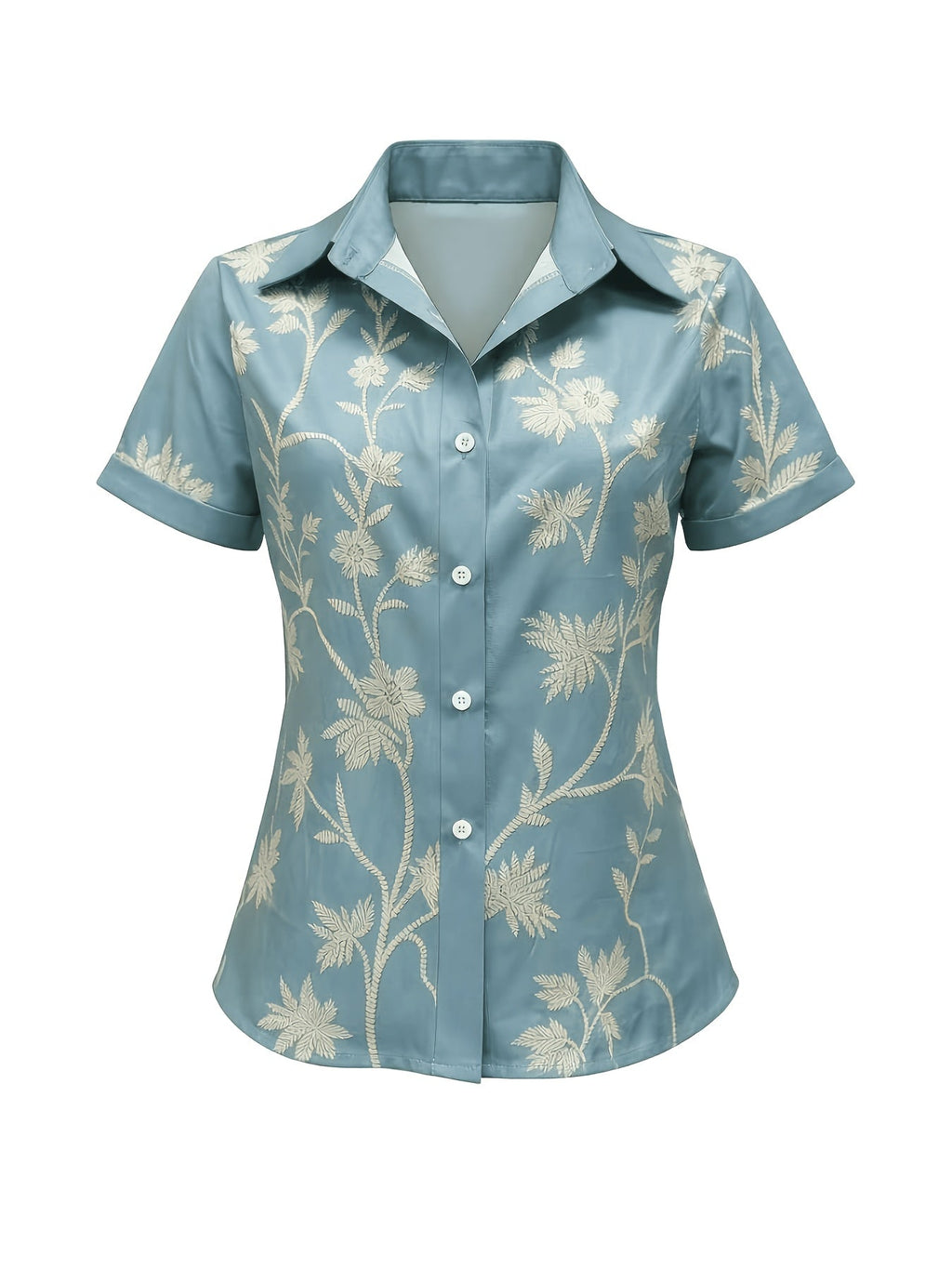 Regina | Botanical Print Shirt