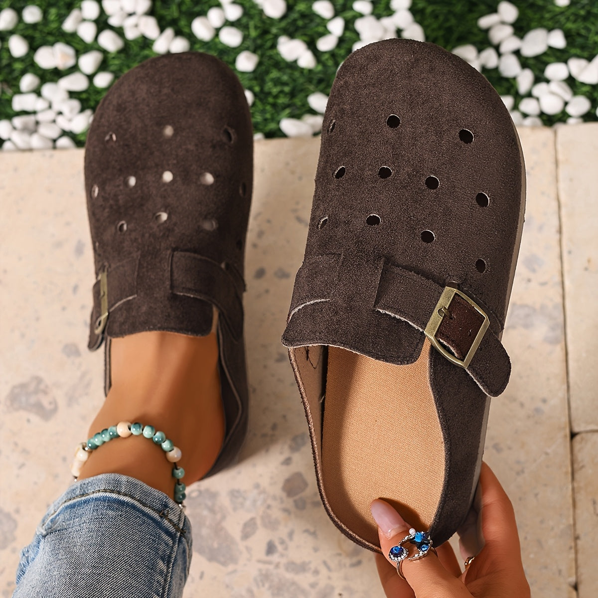 Marion | Buckle-Detail Slip-On Clogs