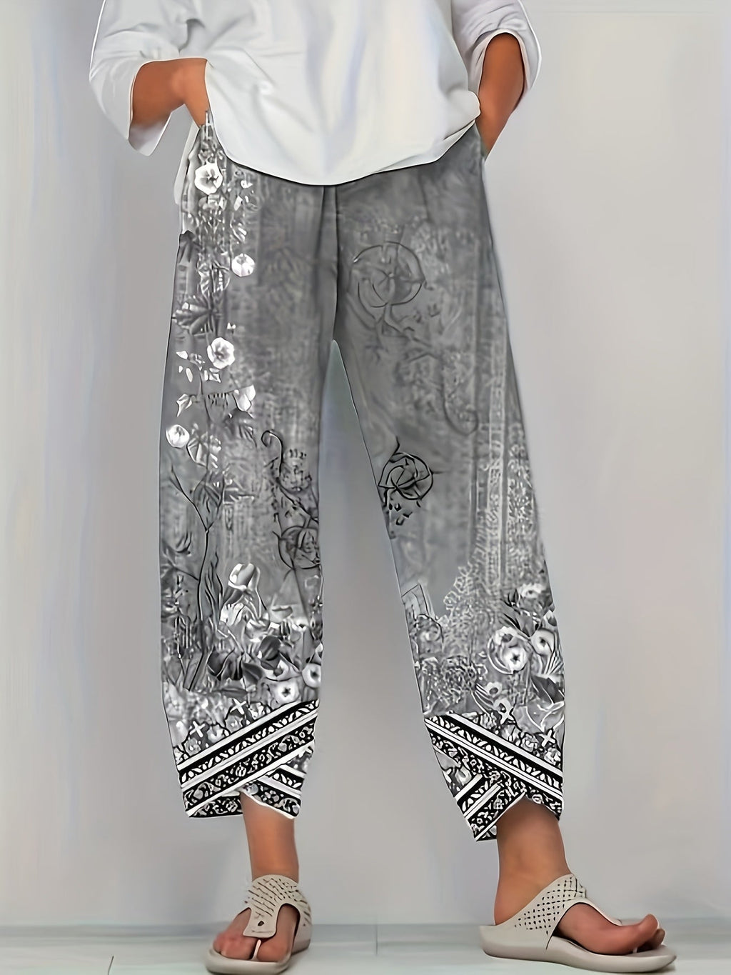 Meredith | Botanical Cropped Pants