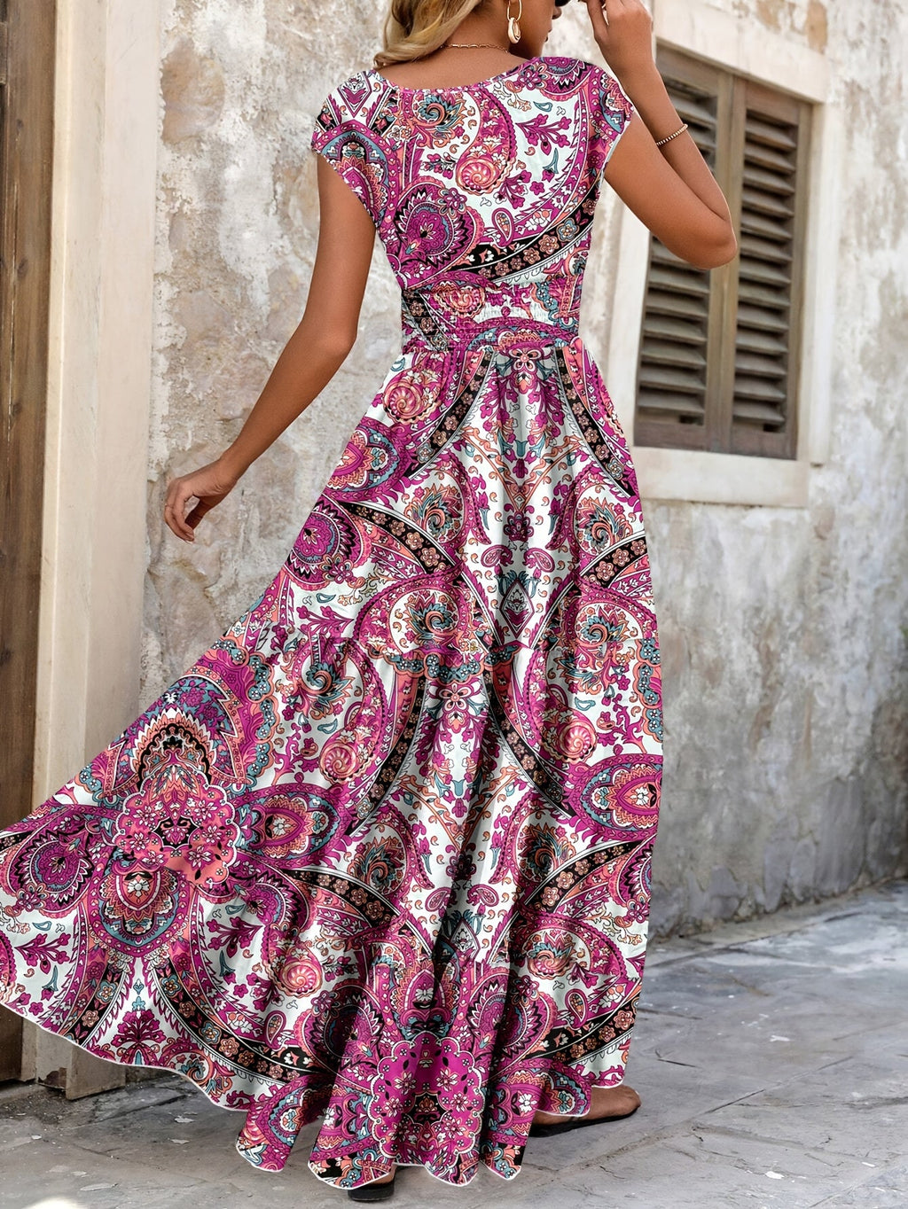 Roberta | Bohemian Paisley Maxi Dress