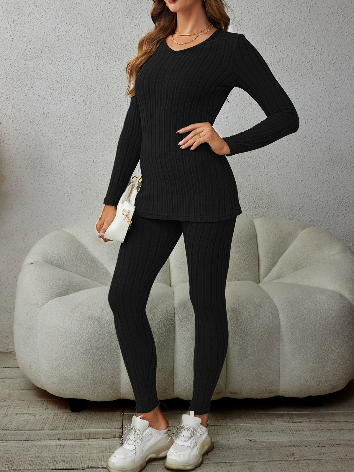 Delphina | Relaxed Ribbed Two-Piece Set