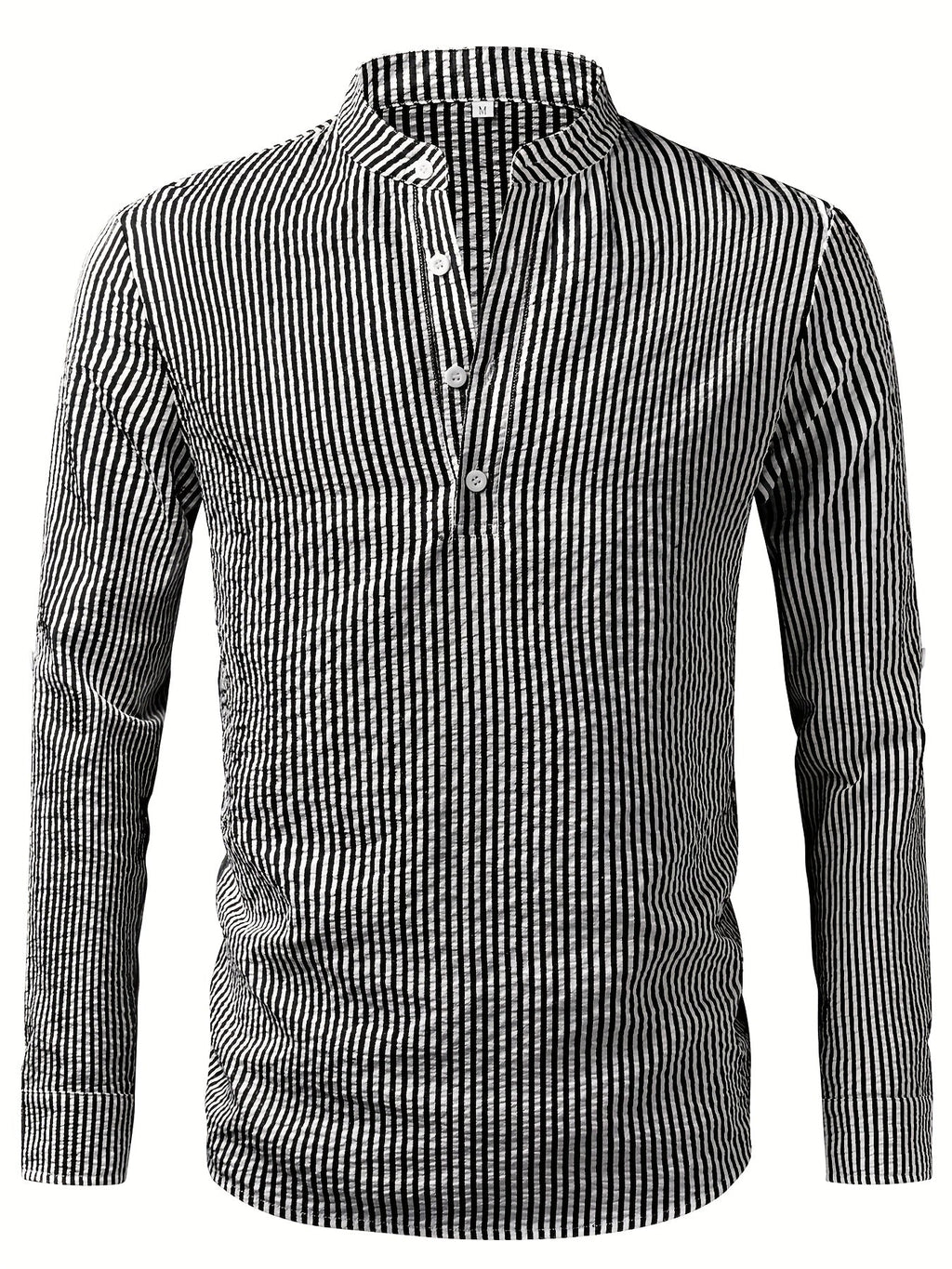 Nathaniel | Coastal Striped Henley Shirt