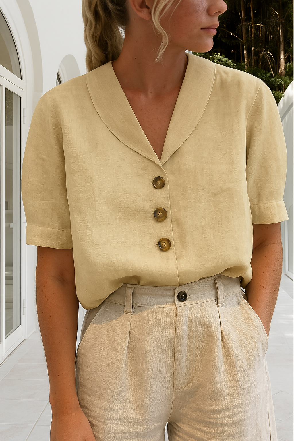 Constance | Refined Button-Front Blouse