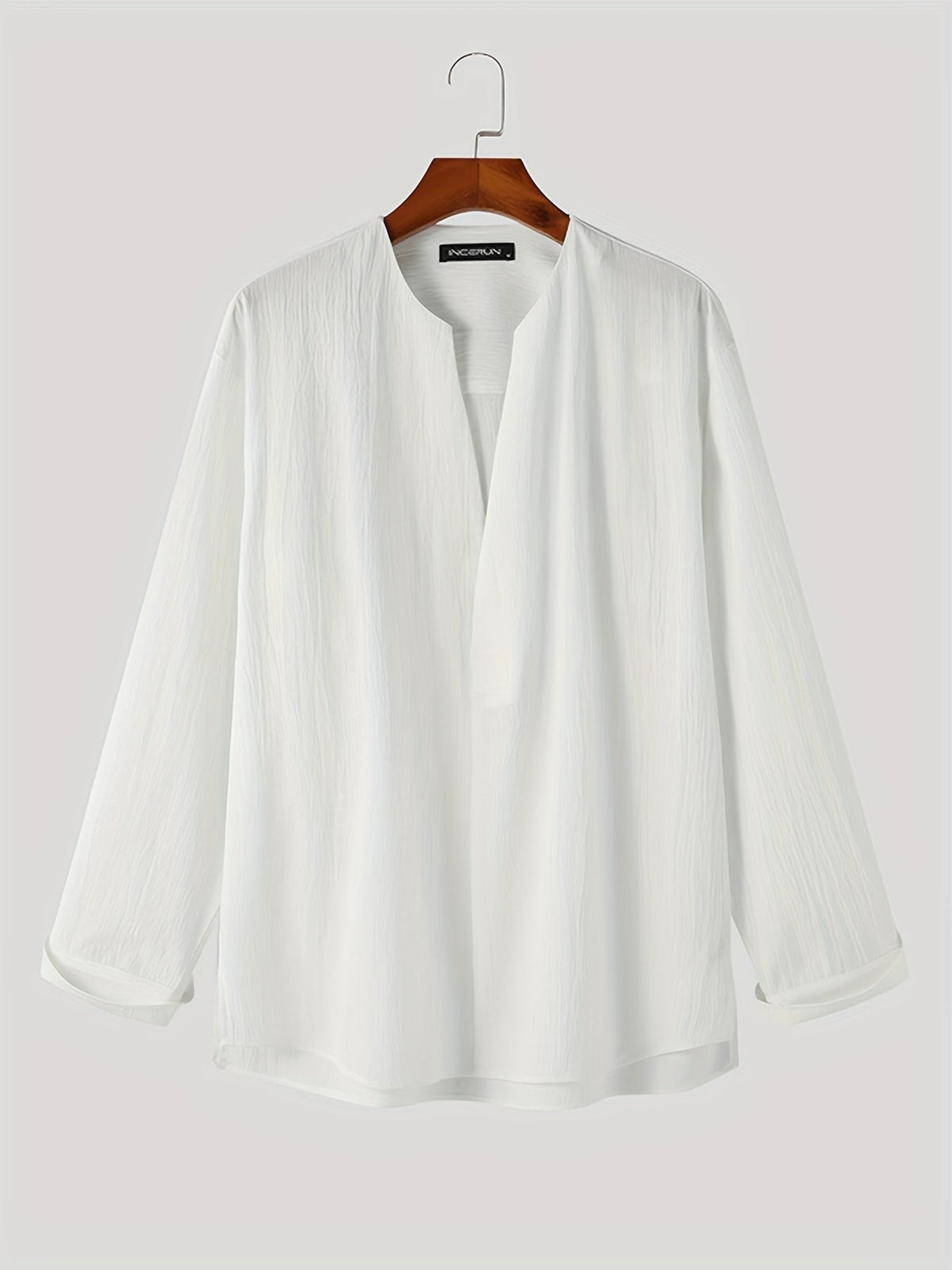 Franklin | Collarless V-Neck Shirt