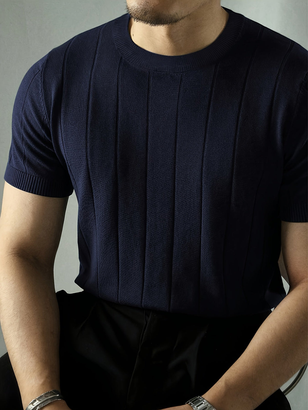 Trevor | Ribbed Short-Sleeve Knit Top