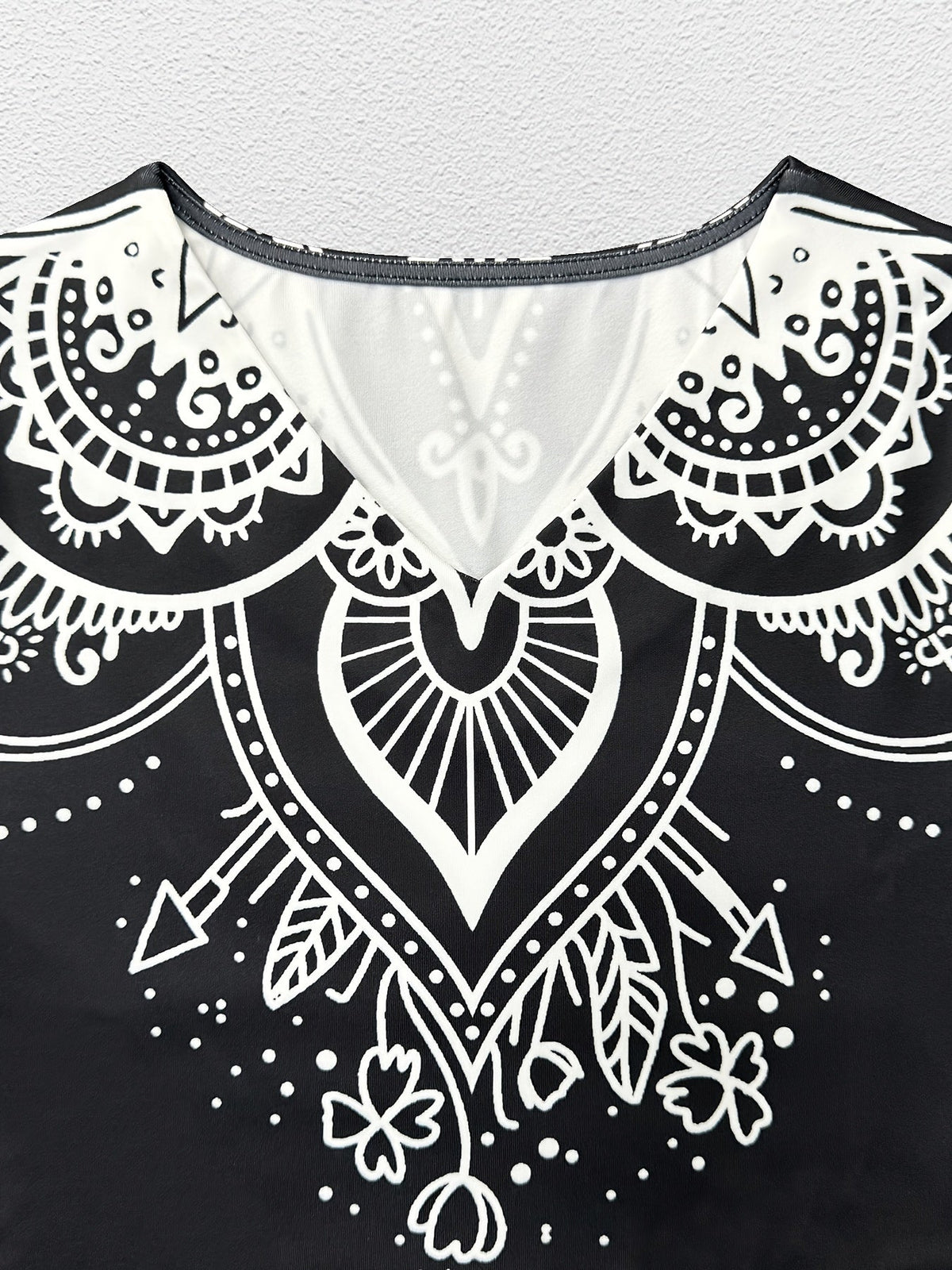 Nadia | Ornate Print Flared Maxi Dress