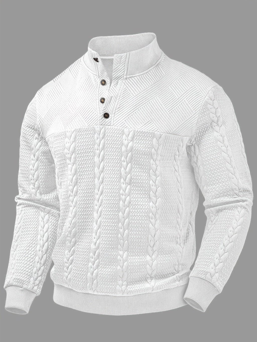 Sterling | Textured Stand-Collar Pullover