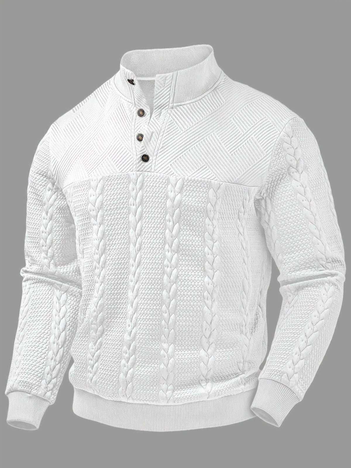Sterling | Textured Stand-Collar Pullover