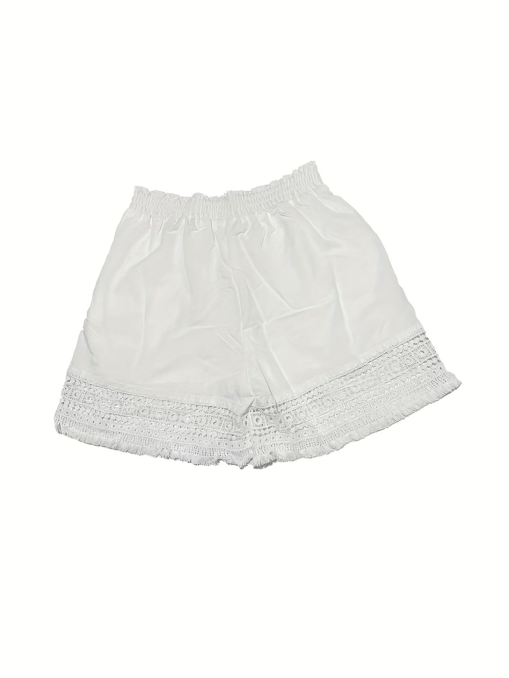 Rosemary | Lace-Trim Paper Bag Shorts