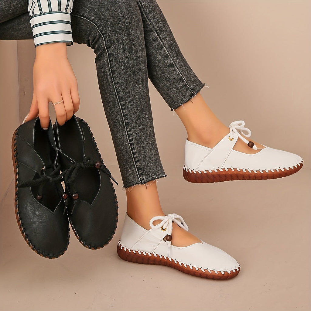Annette | Handcrafted Lace-Up Flats