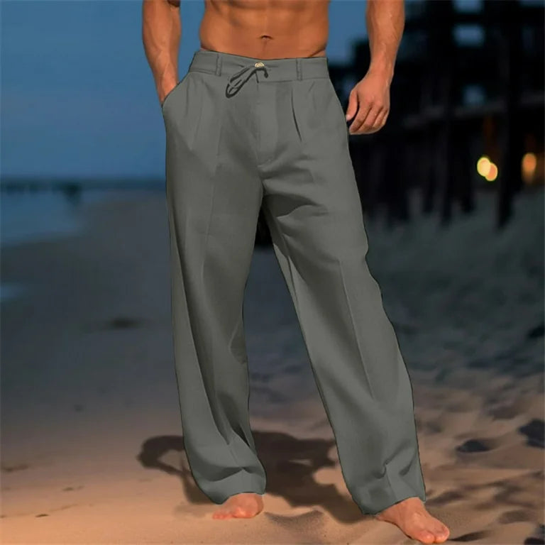 Tristan | Classic Plain Wide Trousers