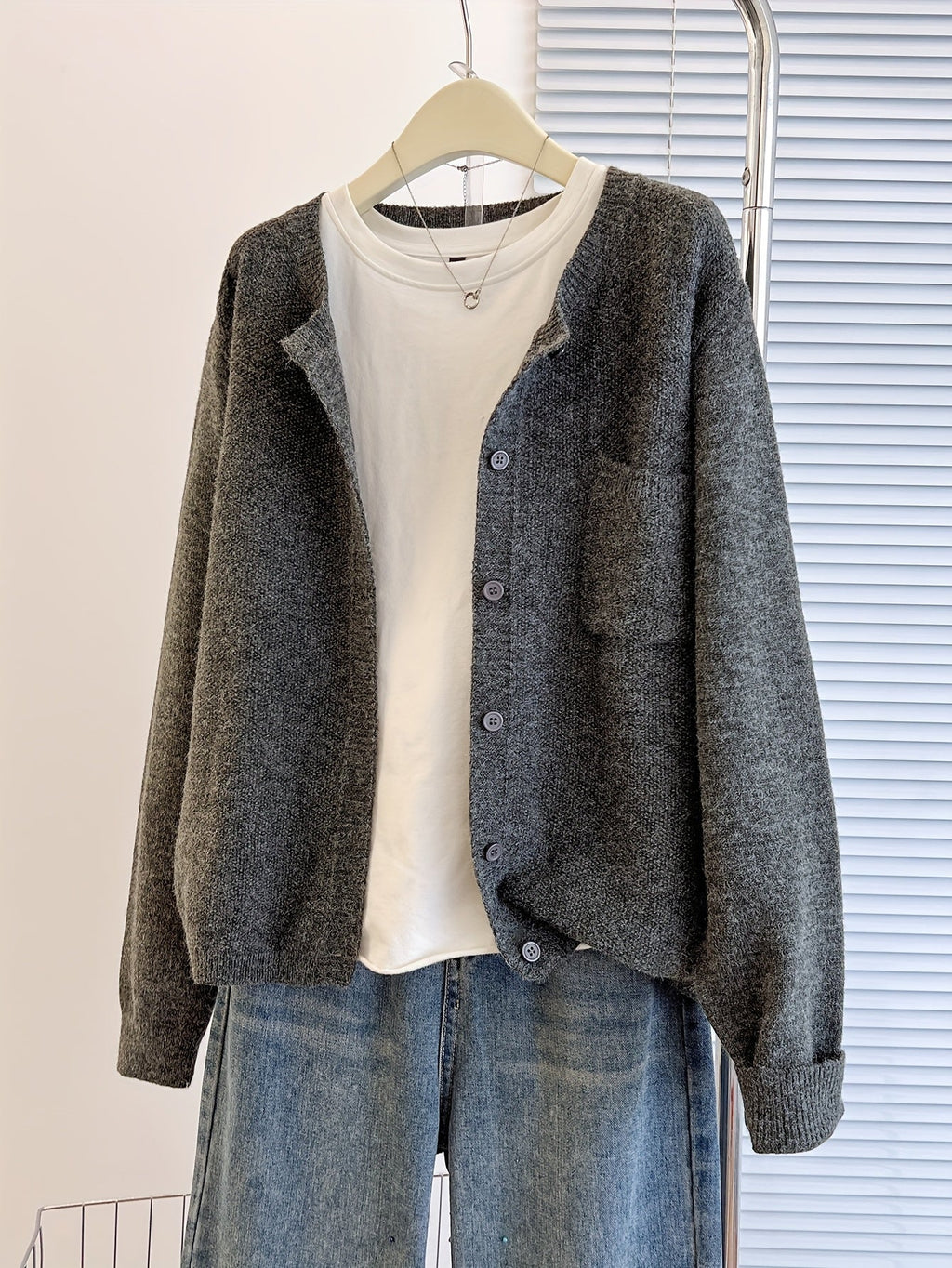 Tabitha | Button-Front Open Cardigan