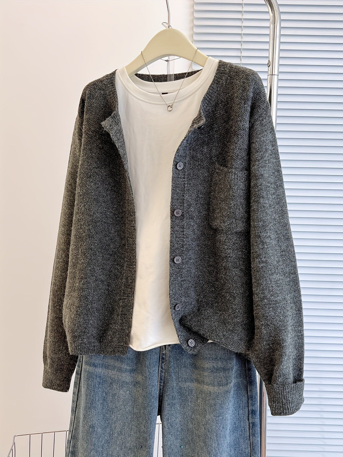 Tabitha | Button-Front Open Cardigan