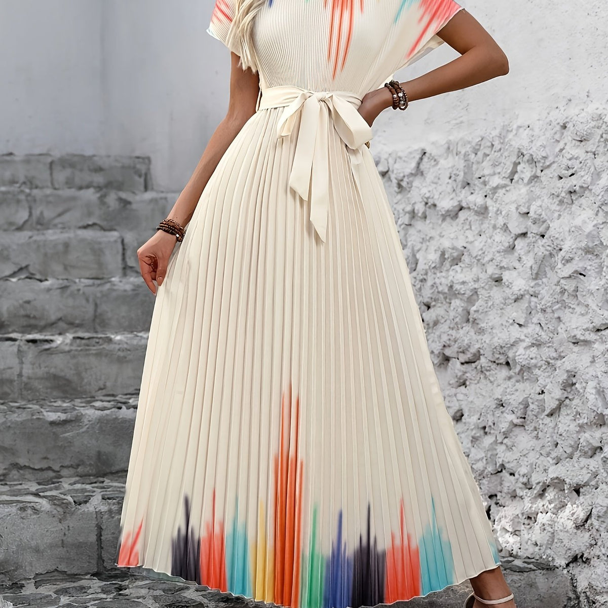 Colette | Flowing Pleated Maxi Dress