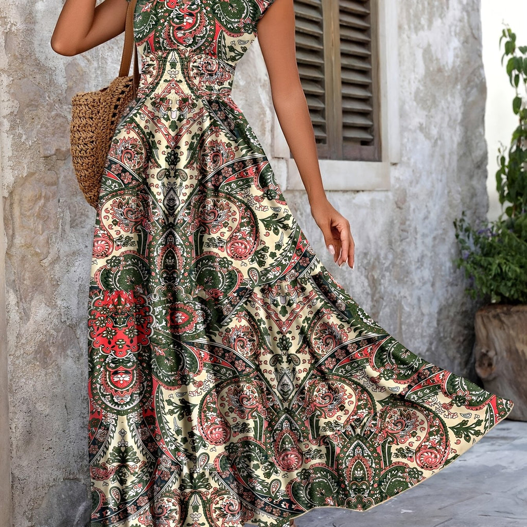 Roberta | Bohemian Paisley Maxi Dress
