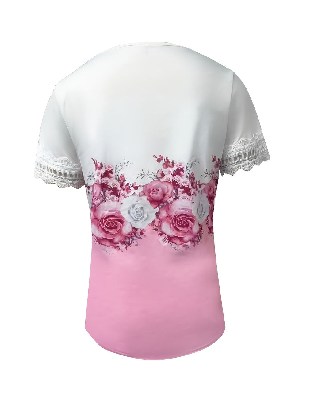 Constance | Lace-Trimmed Floral Top