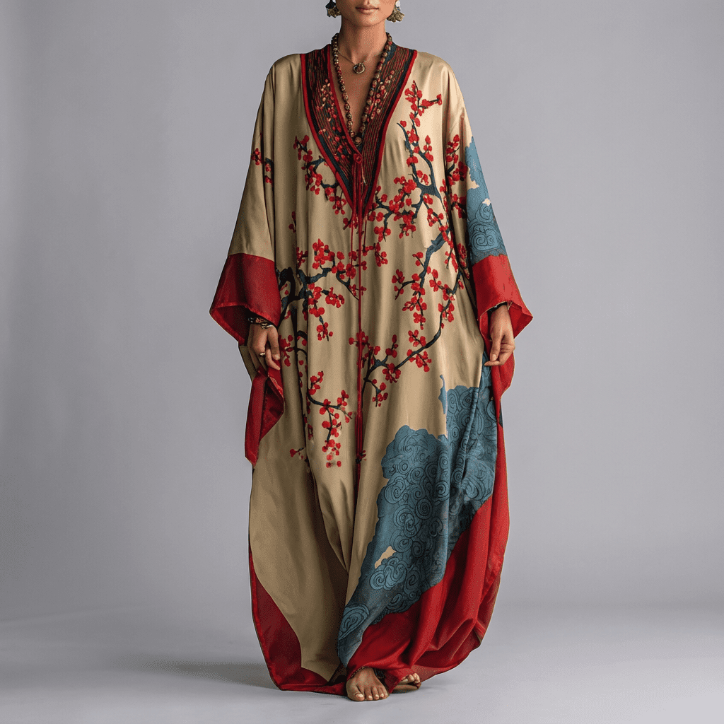 Valerie | Blossom Batwing Sleeve Maxi Dress