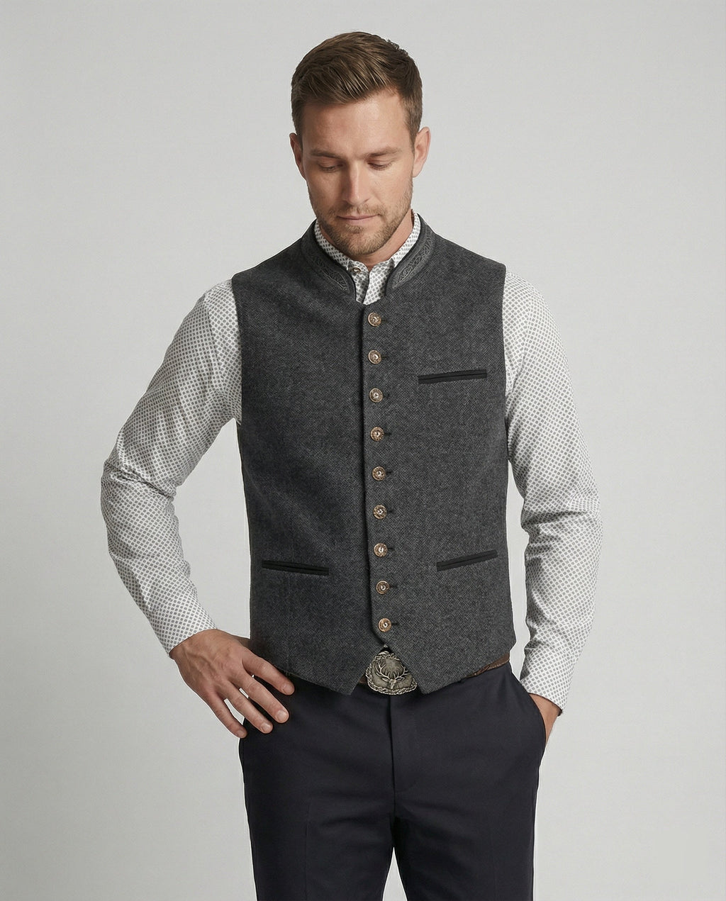 Frederick | Traditional Standing-Collar Vest